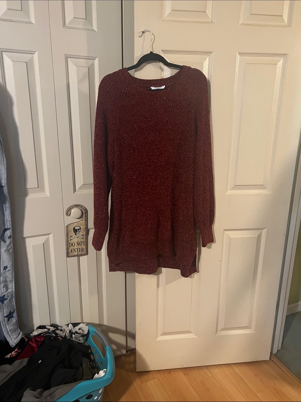 Time and Tru Maroon Crewneck Sweater Tunic
